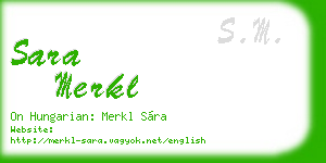 sara merkl business card