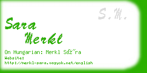 sara merkl business card
